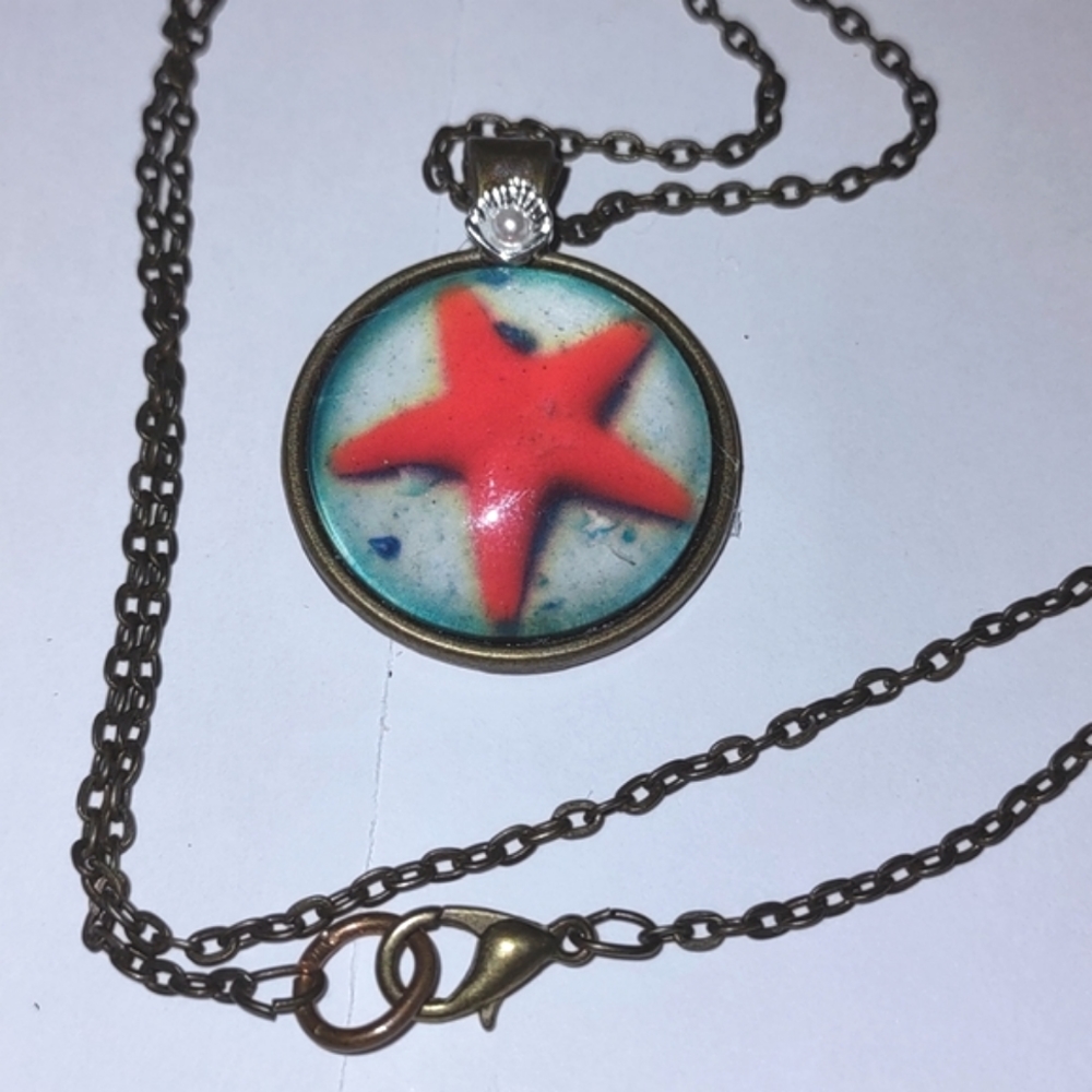 Starfish Glass Pendant